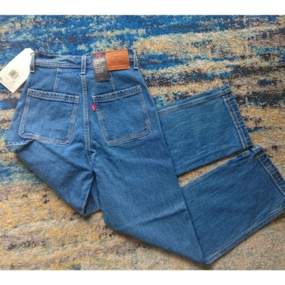 Levi's Ribcage Ankle Utility Straight Leg Jeans Nine to Five High Rise - Picture 7 of 16